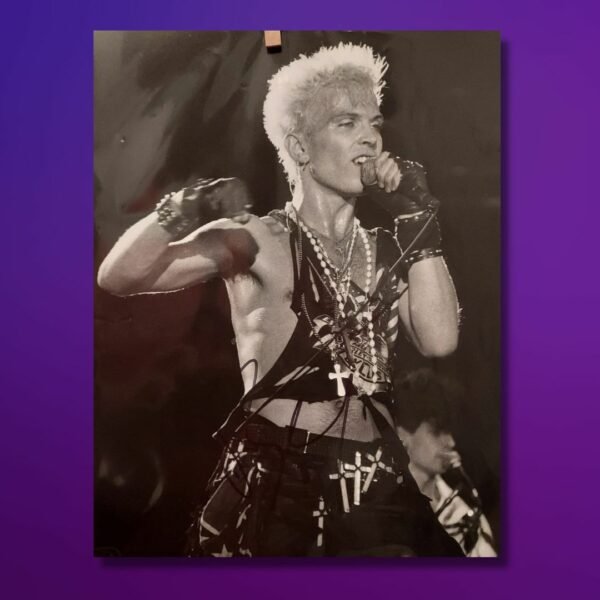 Hand-Signed photo of Billy Idol in his Generation X days