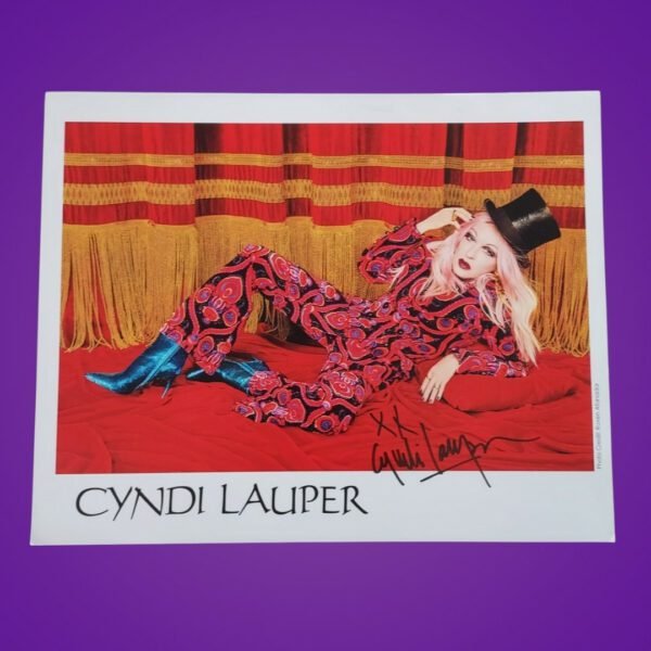 Hand Signed Photo of Cyndi Lauper