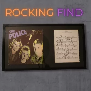 The Police framed Vinyl with Signed music sheet