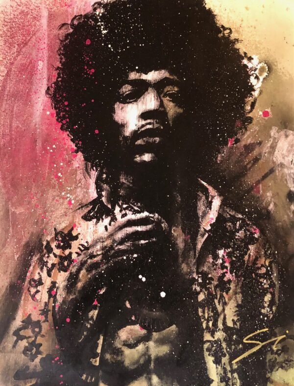 Jimi Hendrix Artwork by artist Sergi Mestres