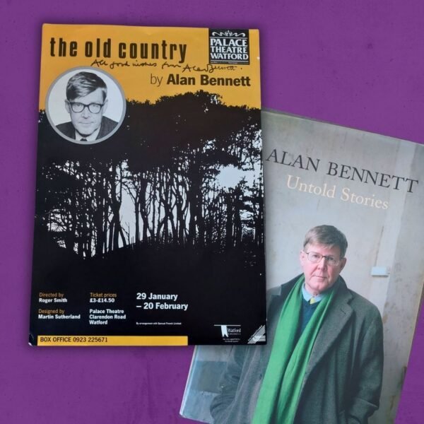 Alan Bennett - Hand-signed flyer and hard back book