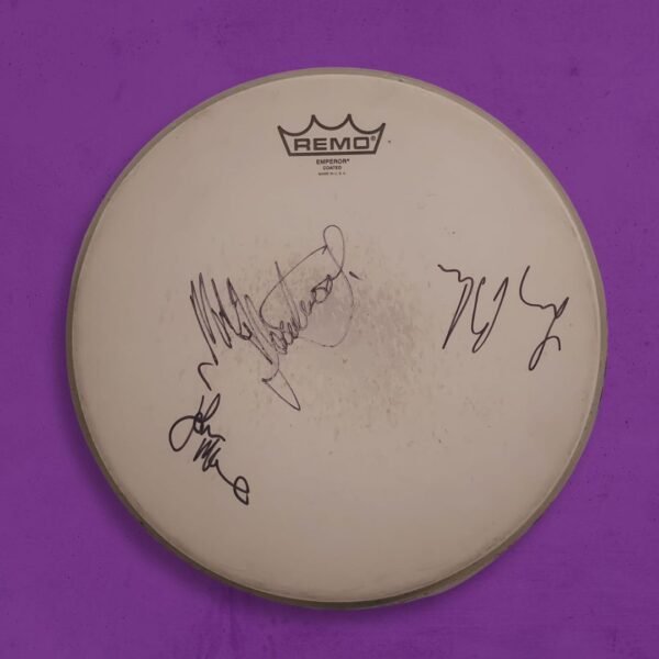 Fleetwood Mac Hand Signed drum skin by the band.