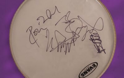 Rolling Stones Hand Signed Drum Skin